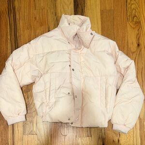 Free People Light Pink Puffer Jacket